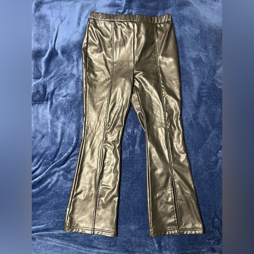 Faux Leather Flared Pants